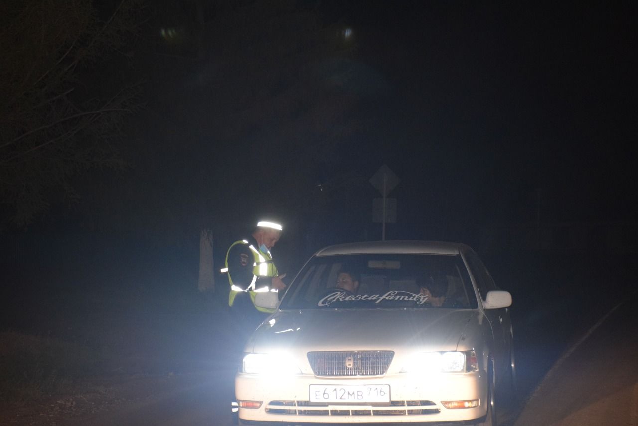 Прошлой ночью в Нурлате прошло профилактическое мероприятие по безопасности на дорогах