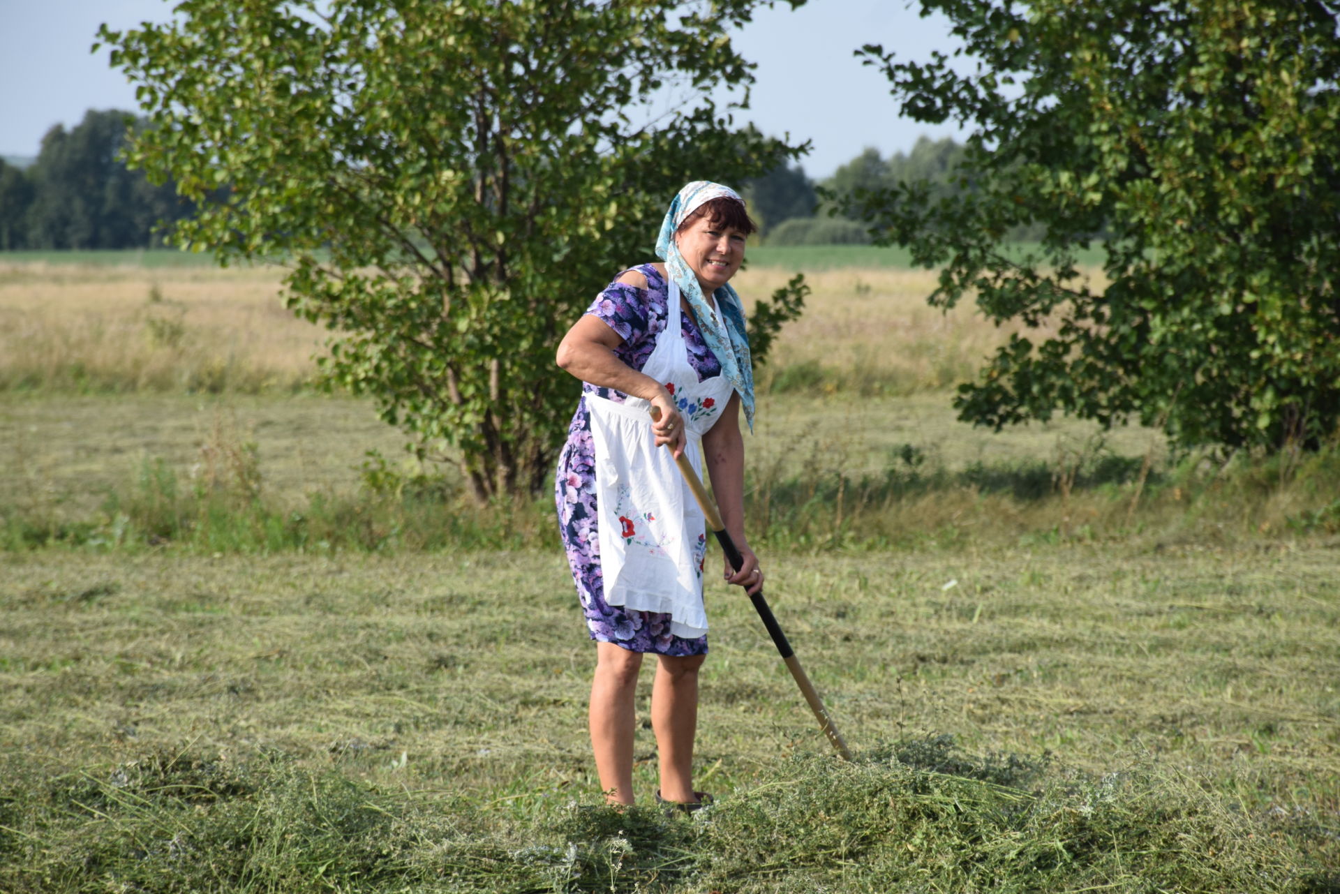 В Нурлатском районе сельчане продолжают заготовку корма