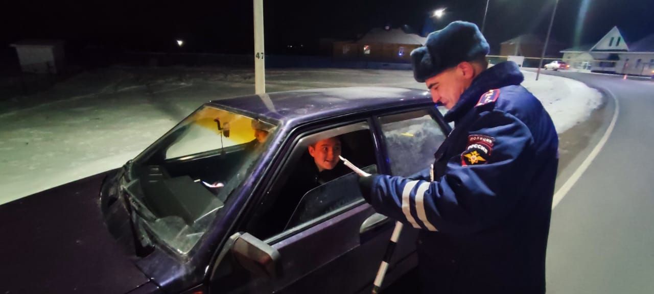 Ночной рейд автоинспекторов выявил нарушителей на дорогах Нурлатского района