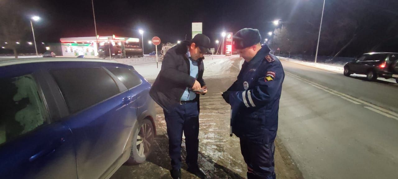 Ночной рейд автоинспекторов выявил нарушителей на дорогах Нурлатского района
