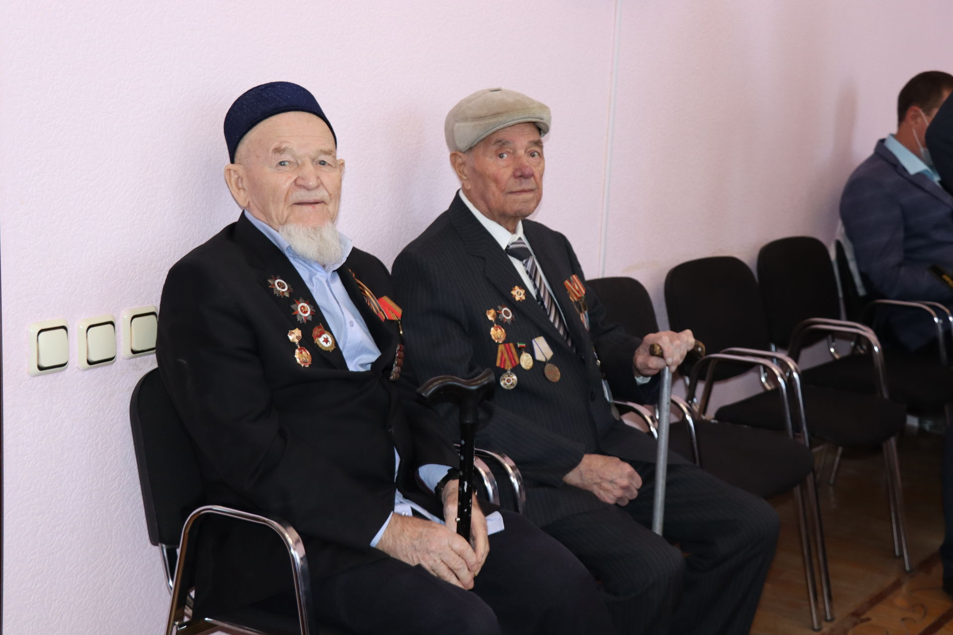 В Нурлате участники войны Каим Самигуллин и Александр Лебедев участвовали в параде Победы&nbsp;