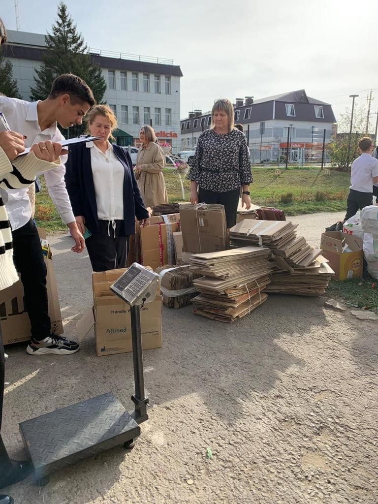 В первой школе Нурлата прошла экологическая акция по сбору макулатуры