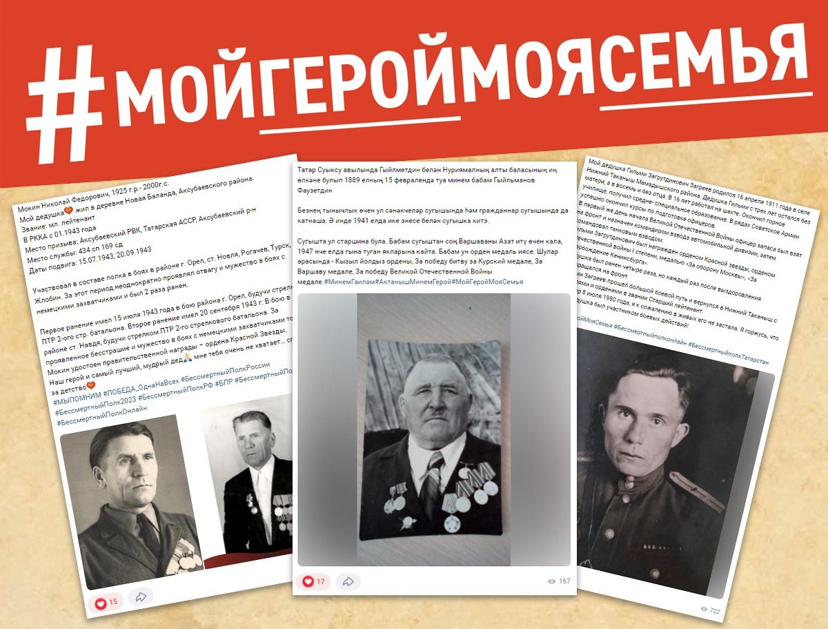 В республиканской акции #МойГеройМояСемья приняли участие 274 татарстанца