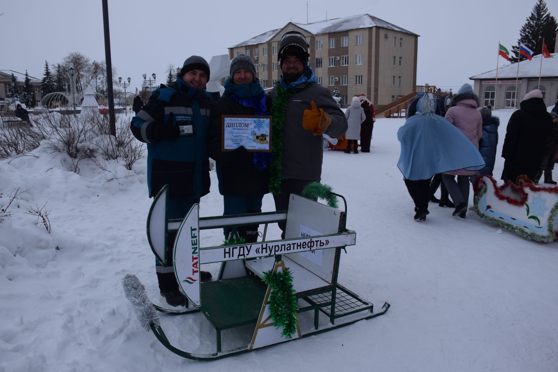 В Нурлате прошел традиционный фестиваль креативных санок «СаниFest»