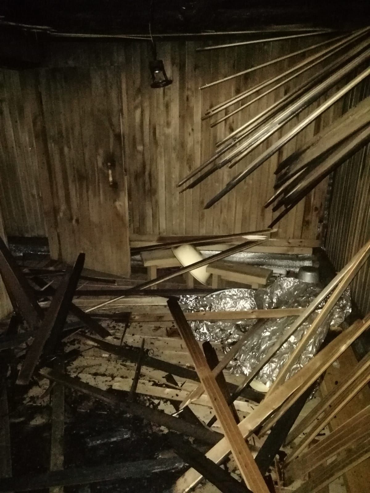 У жителя села Тюрнясево сгорела баня