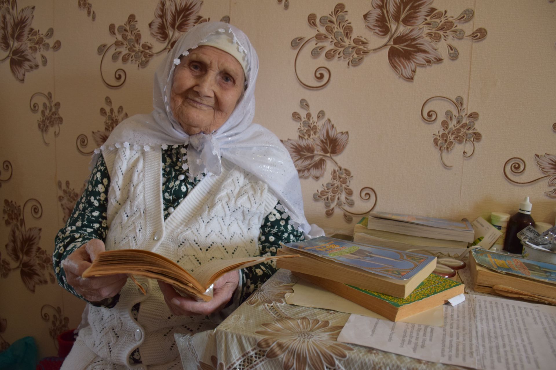 Жительница Нурлата Сакибя Минабутдинова отмечает 95-летний юбилей