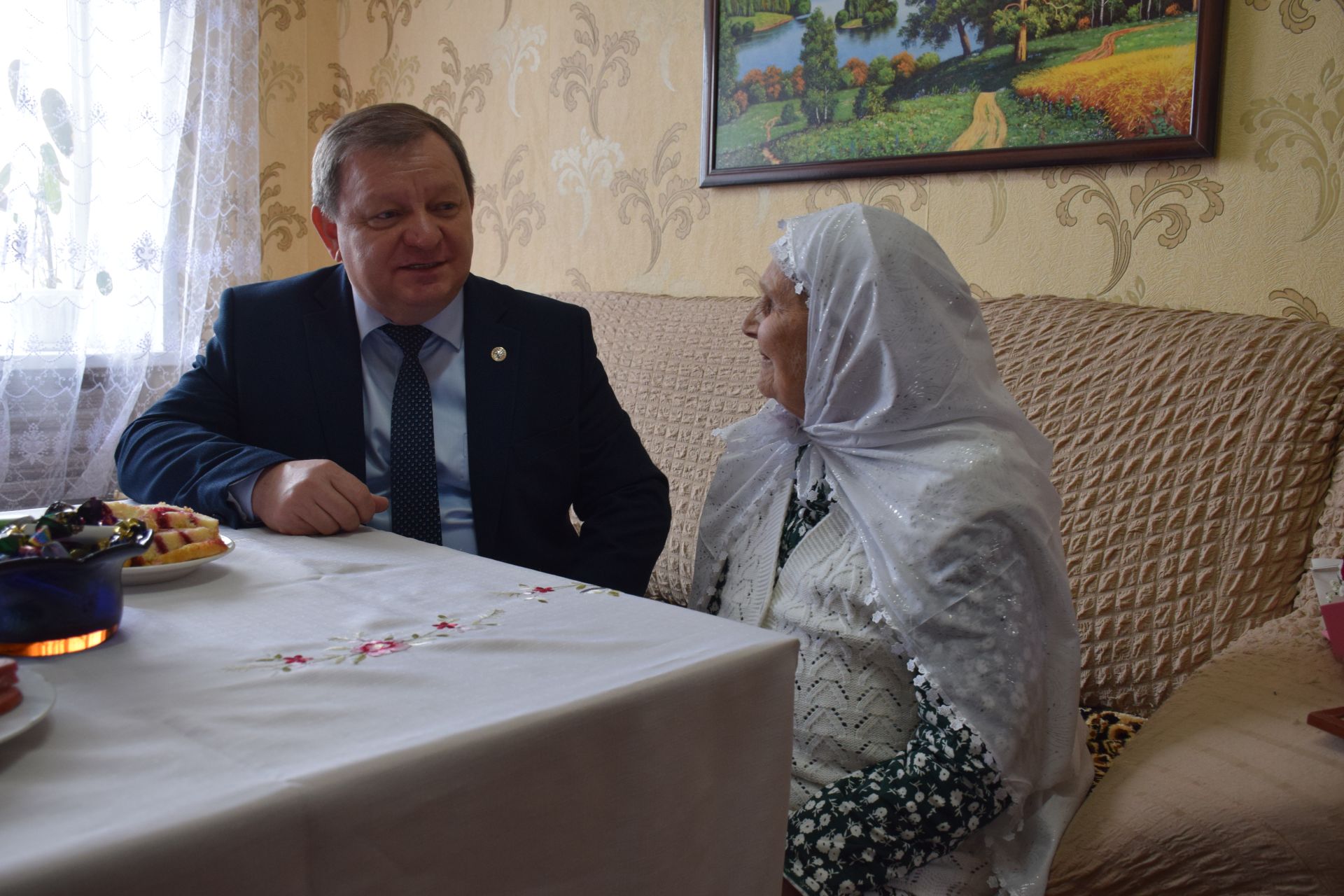 Жительница Нурлата Сакибя Минабутдинова отмечает 95-летний юбилей