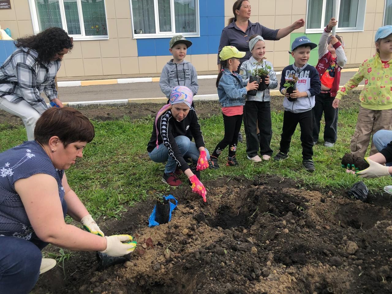 Аллея выпускников Нурлатского детского сада «Алсу» пополнилась новыми растениями