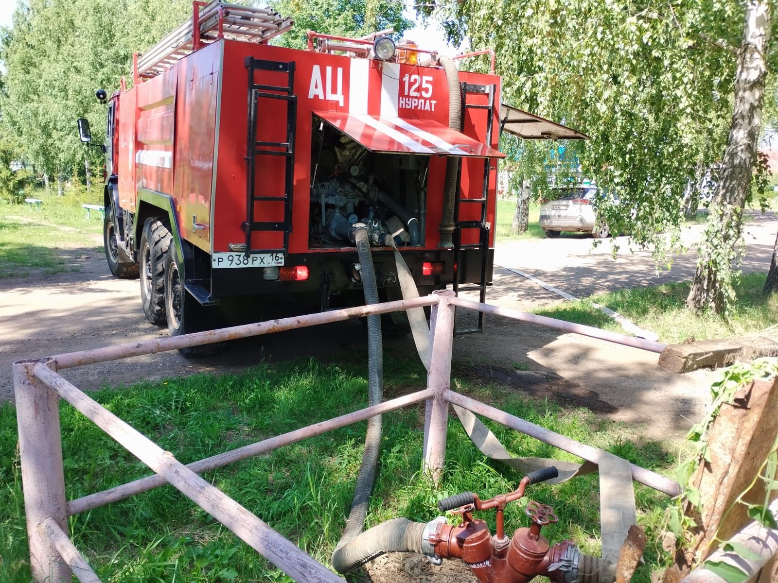 В Нурлатской больнице провели тренировку по тушению пожара