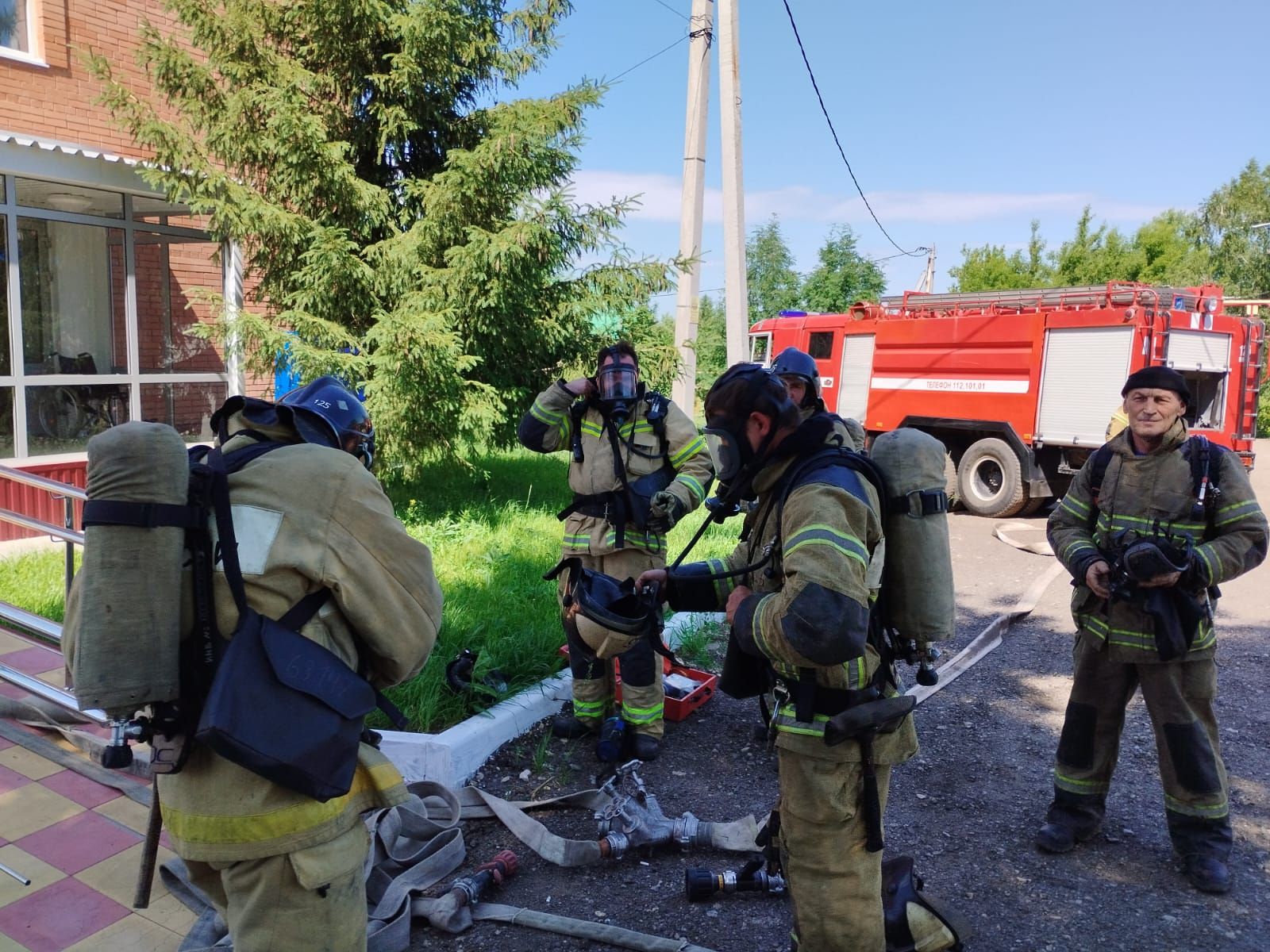 В Нурлатской больнице провели тренировку по тушению пожара