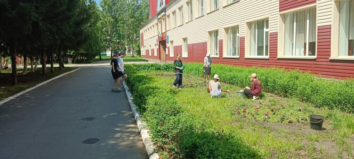 Нурлатские школьники получают первый трудовой опыт