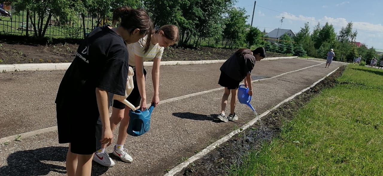 Нурлатские школьники получают первый трудовой опыт