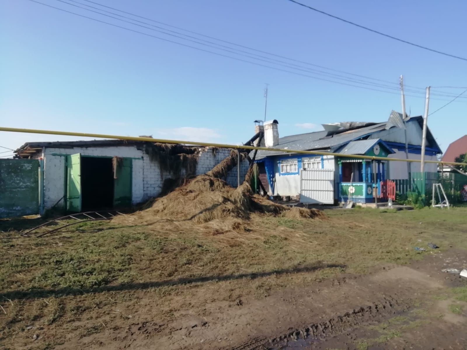 В пожаре козочек спасли, а машина сгорела