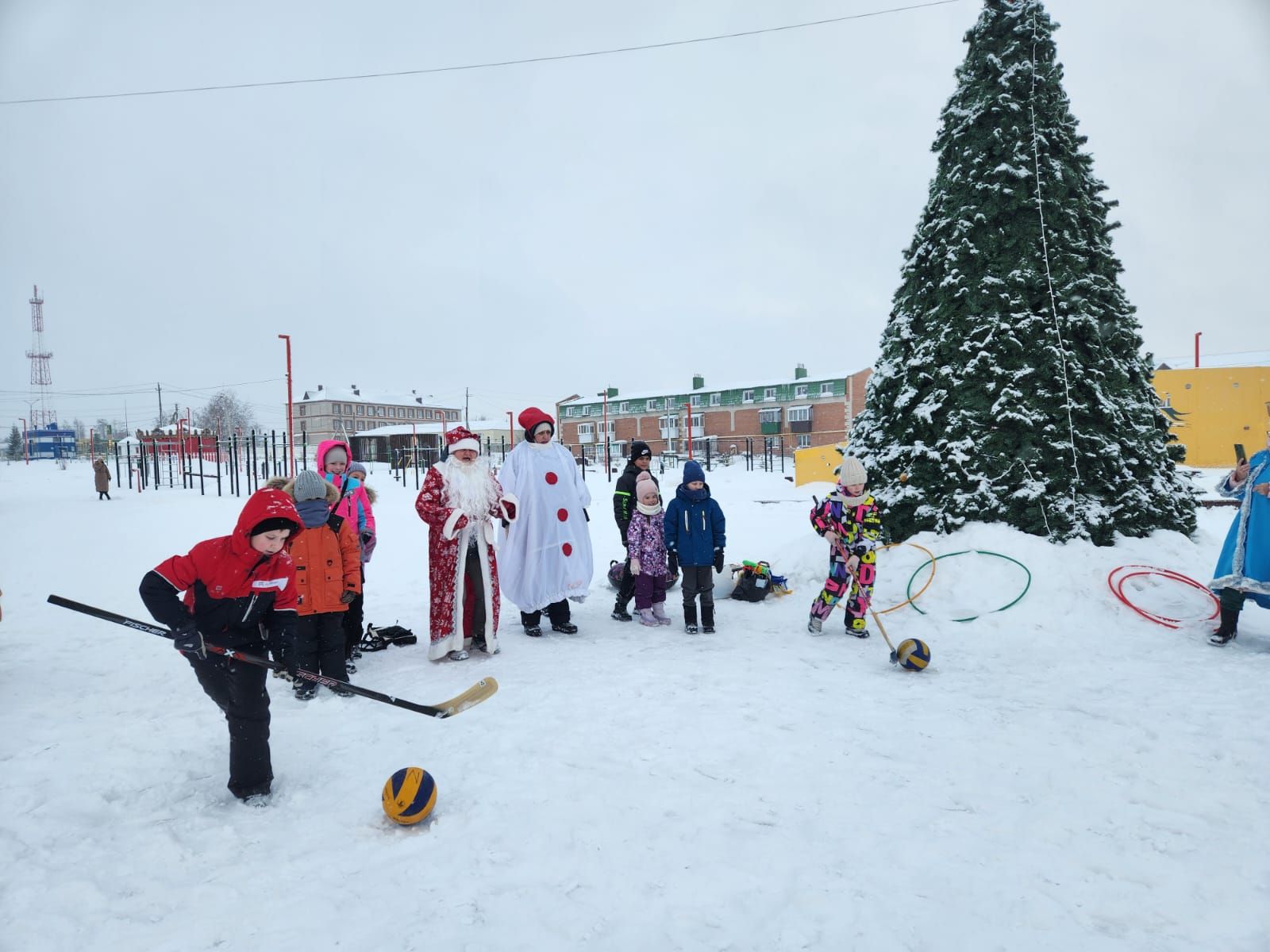 В спортивном парке им.Г.Хусаинова случился «Рождественский переполох»