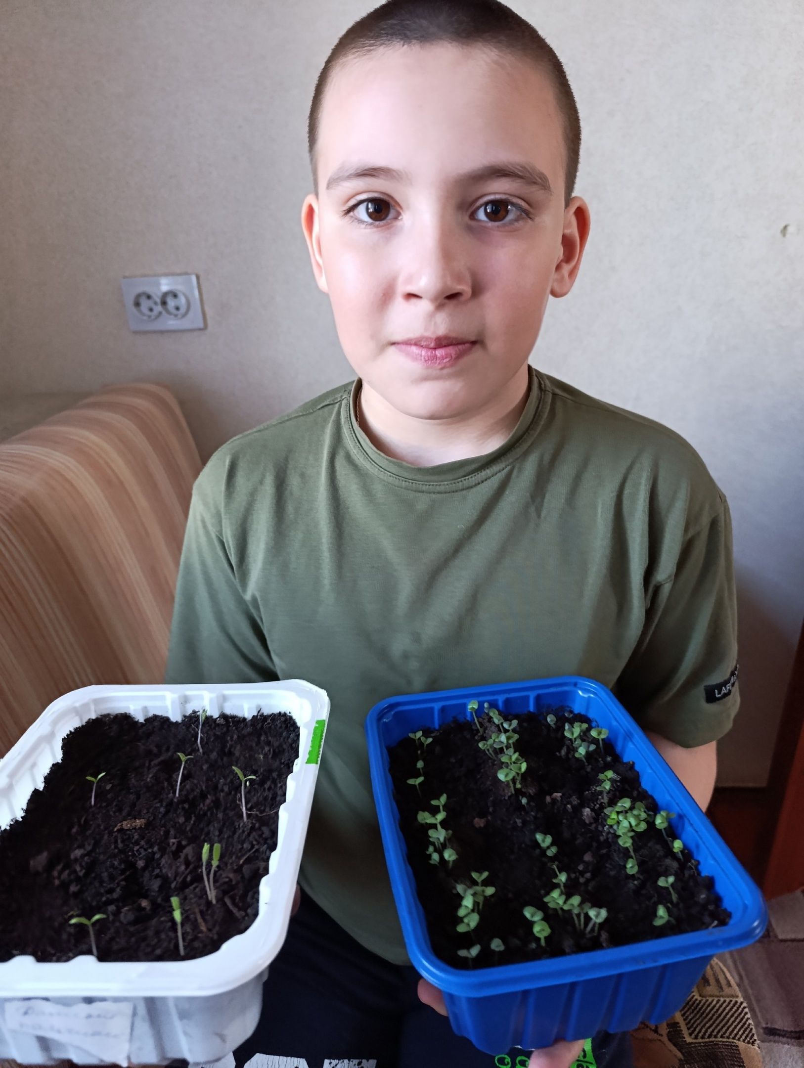 Юные экологи Егоркинской школы выращивают рассаду для школьного огорода