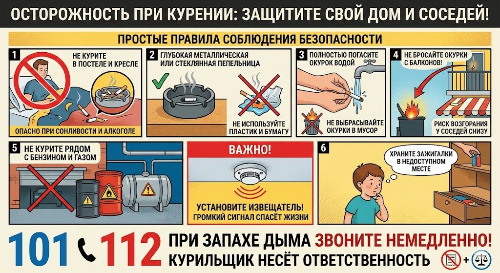 Осторожность при курении: как не сжечь свой дом и соседей