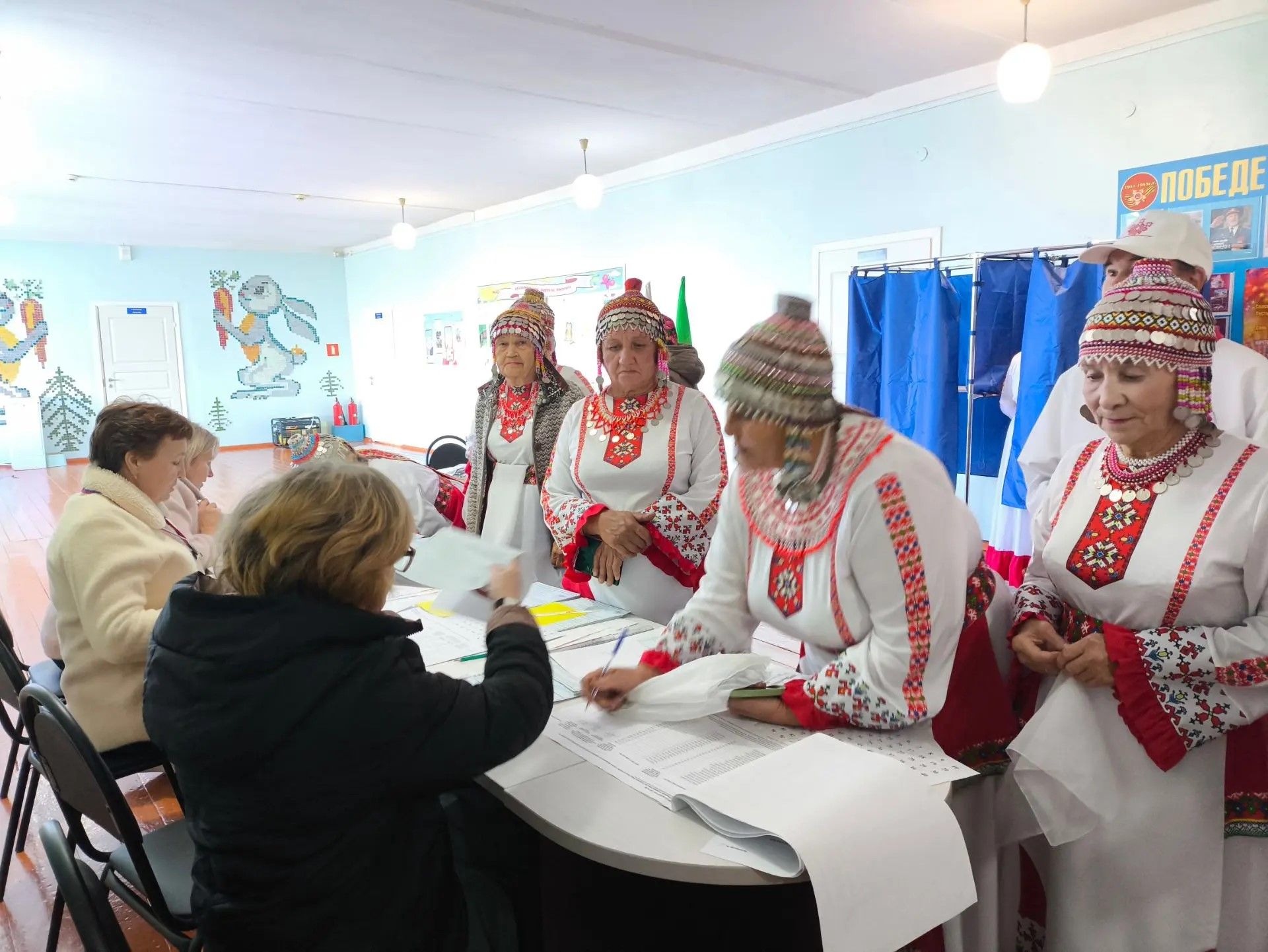 В селе Егоркино выборы проходят с национальным колоритом
