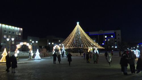 Огни на главной елке города зажгли на счет “три”