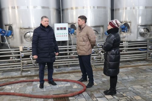 Алмаз Ахметшин посетил молокоперерабатывающий завод в Тюрнясеве