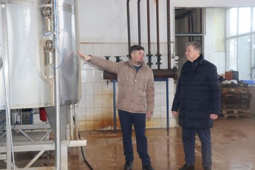 Алмаз Ахметшин посетил молокоперерабатывающий завод в Тюрнясеве