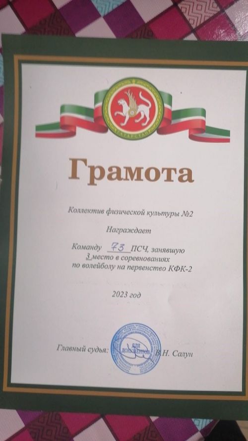 Команда нурлатских спасателей стала бронзовым призером соревнований по волейболу