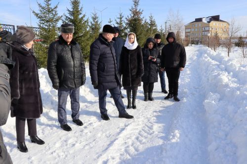 Алмаз Ахметшин ознакомился с зимним содержанием общественных пространств