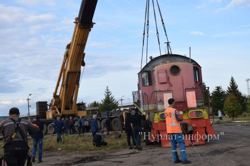 В сквере железнодорожников Нурлата установят памятник-тепловоз