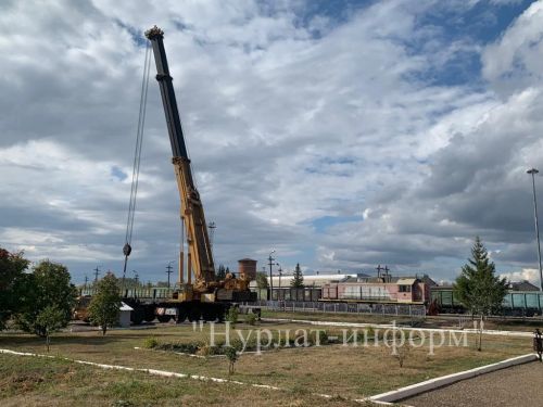 В сквере железнодорожников Нурлата установят памятник-тепловоз