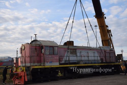 В сквере железнодорожников Нурлата установят памятник-тепловоз