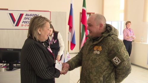 Боец СВО с позывным «Кореш» отправился на свой избирательный участок