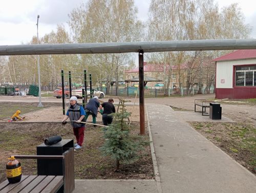 На субботник нурлатцы вышли всем двором