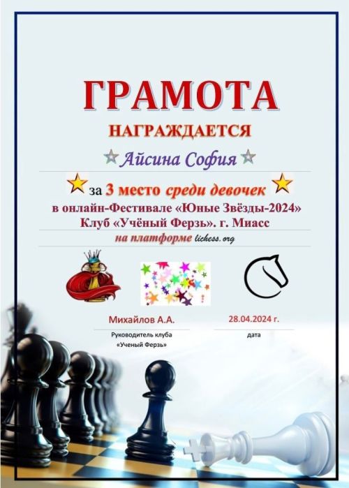 Юная шахматистка из Нурлата показала высокий уровень игры