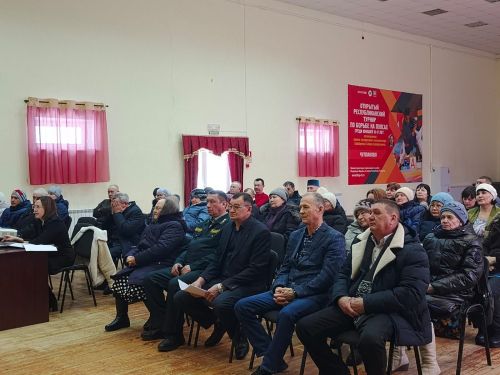 На сходе граждан в селе Чулпаново поздравили юбиляров семейной жизни