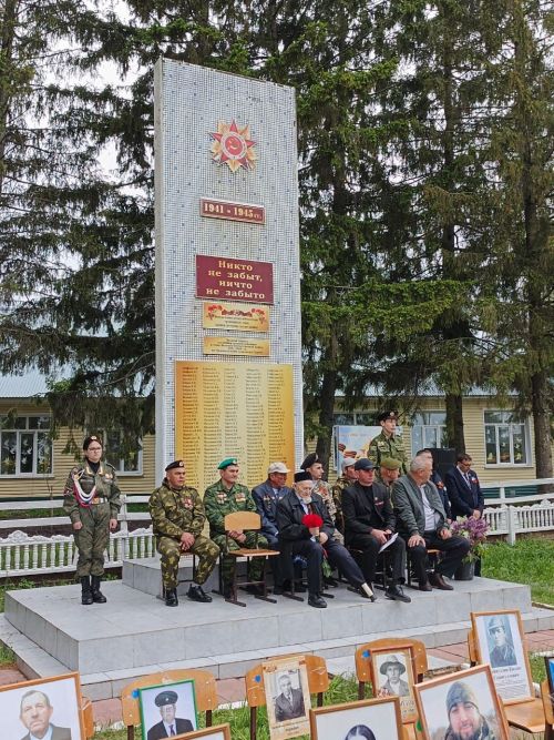 В селе Чулпаново праздничный митинг ко Дню Победы прошел с участием ветерана войны Каима Самигуллина