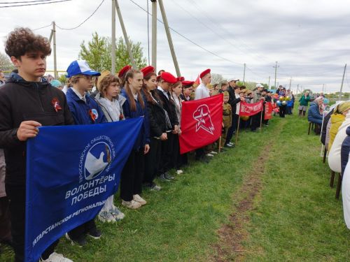 В селе Чулпаново праздничный митинг ко Дню Победы прошел с участием ветерана войны Каима Самигуллина