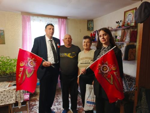 В селе Чулпаново праздничный митинг ко Дню Победы прошел с участием ветерана войны Каима Самигуллина