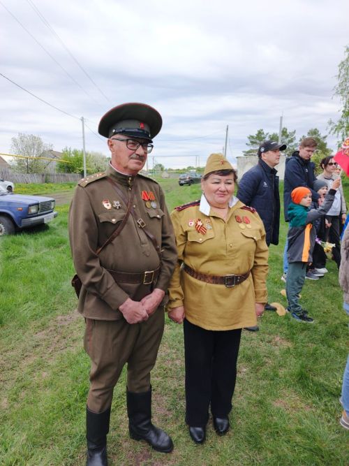 В селе Чулпаново праздничный митинг ко Дню Победы прошел с участием ветерана войны Каима Самигуллина
