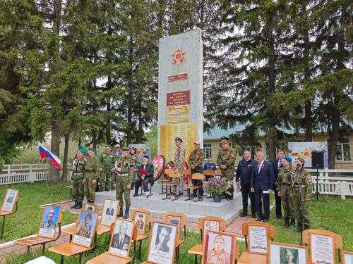 В селе Чулпаново праздничный митинг ко Дню Победы прошел с участием ветерана войны Каима Самигуллина
