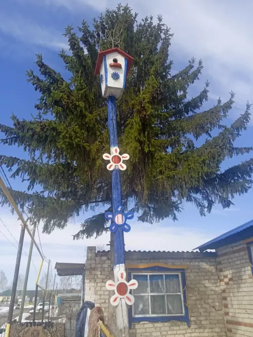 В селе Чулпаново семья Насыбуллиных устроила скворцам праздничное новоселье