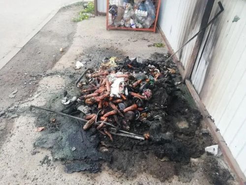 Ночной пожар в Нурлате: на улице Гиматдинова тушили мусорный контейнер
