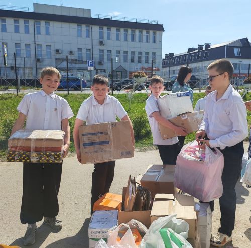 Экологическая акция по сбору макулатуры в школе №1 города Нурлат: вместе ради будущего