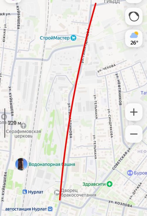 Ремонтные работы ограничили движение на улице Гиматдинова