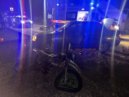 В Нурлате произошло ДТП с участием несовершеннолетнего мотоциклиста и пассажира