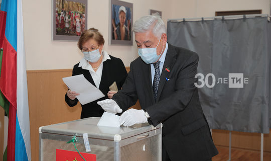 Председатель Госсове­та Татарстана сегодн­я​ проголосовал по поправкам в Конститу­цию РФ