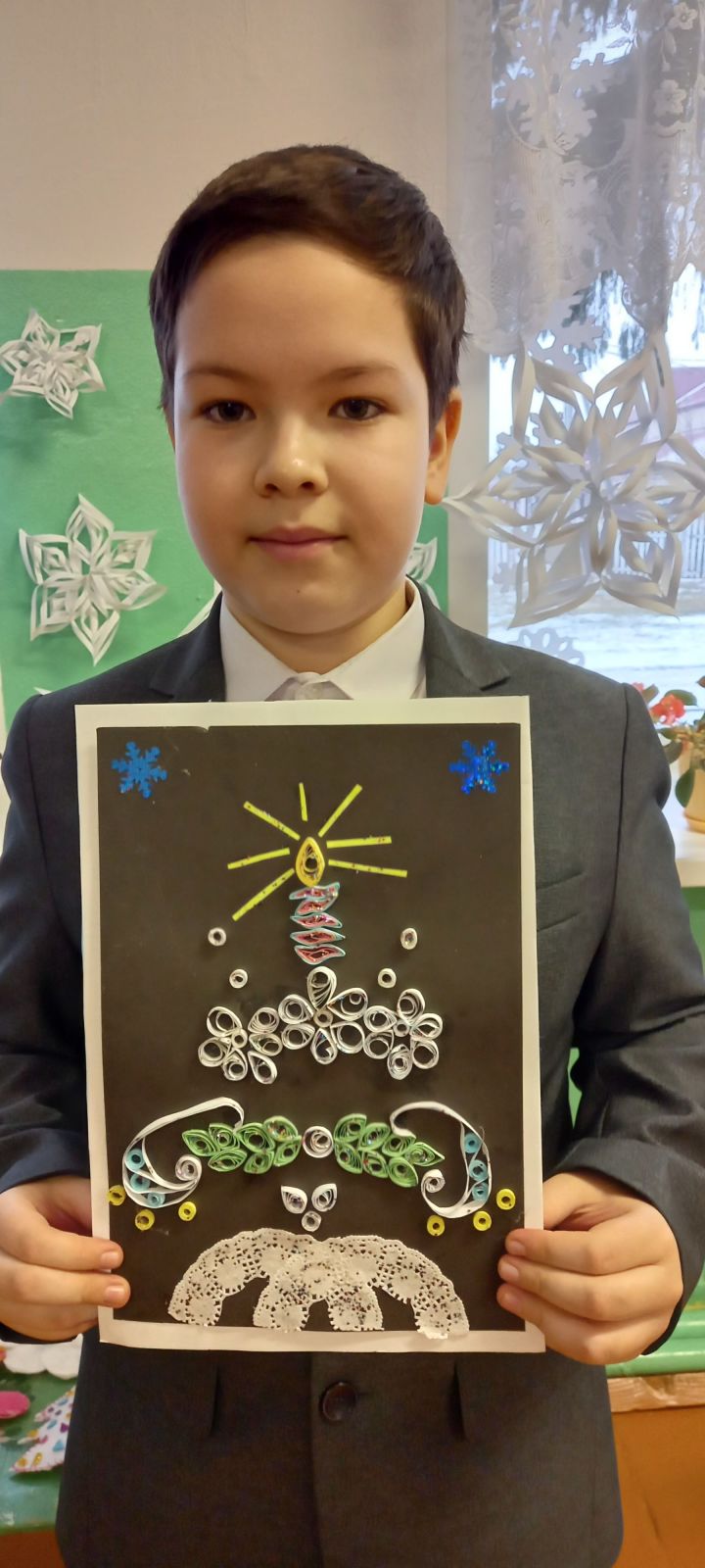 Школьник из Степного Озера Закир Мусин участвует в конкурсе «Добрая открытка»