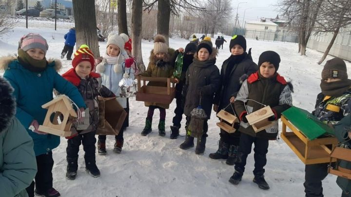 Нурлатские школьники организовали «птичью столовую»