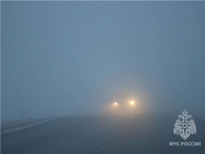 МЧС предупреждает татарстанцев о тумане и гололедице