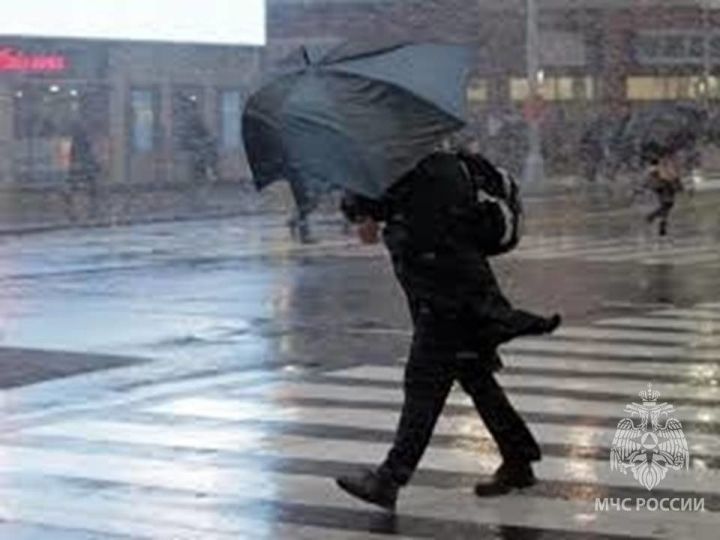 В Татарстане объявлено штормовое предупреждение из-за ветра до 25 м/с, ливневых дождей и града