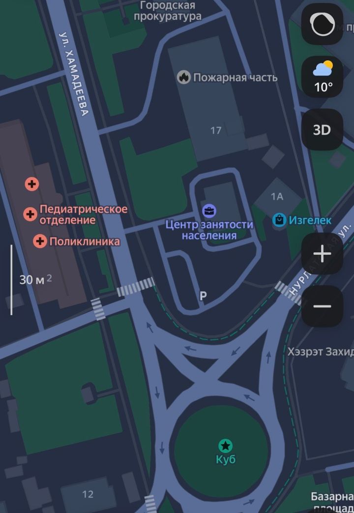 В Нурлате перекроют парковку у ЦРБ на улице Хамадеева