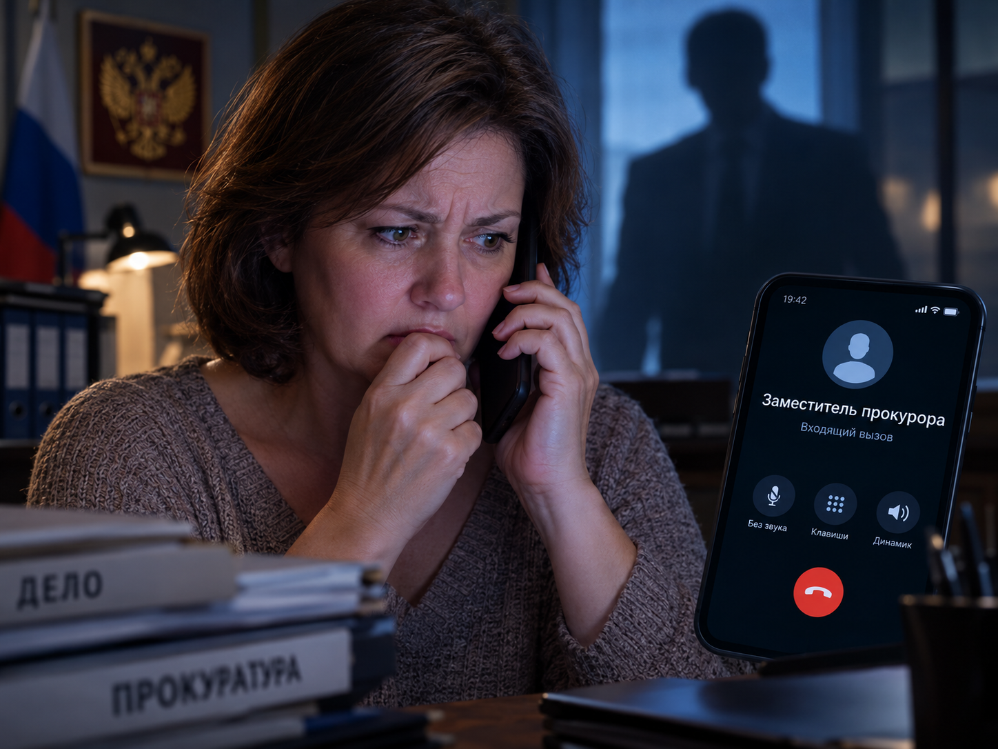 после последнего сообщения ей поступил телефонный звонок